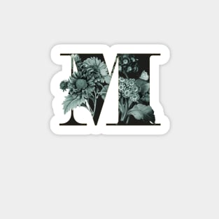 Flower Alphabet M Sticker